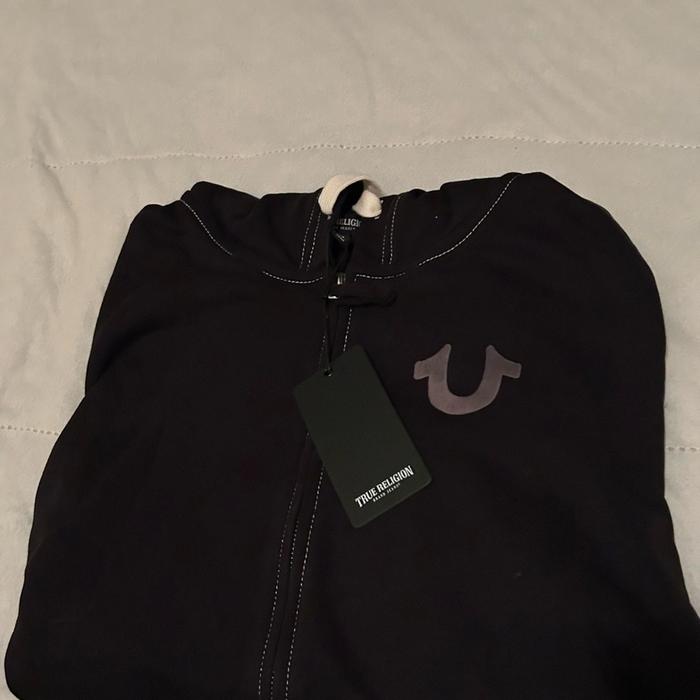 True Religion Classic Black Zip Hoodie